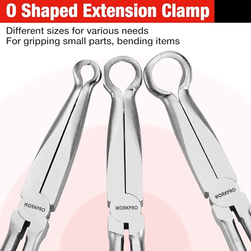 WORKPRO 3 PCS 11" Hose Gripper Pliers Set, Dia. 5/16'', 1/2'' and 3/4''