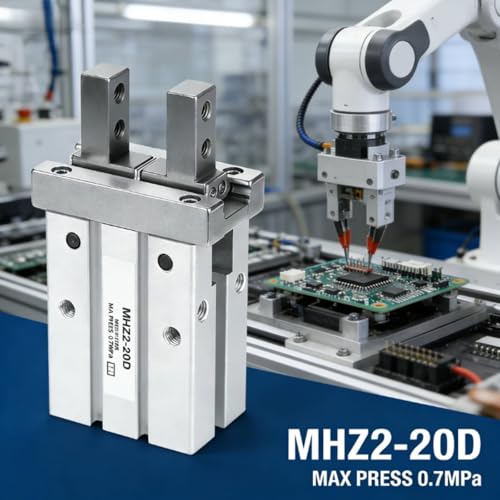 Air Gripper Pneumatic Cylinder - 20mm Bore Parallel Style Air Gripper Pneumatic Cylinder MHZ2-20D