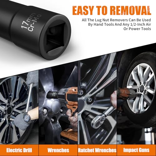 GIREORAN 10 Piece Wheel Lock Removal Kit, Lug Nut Removal Tool