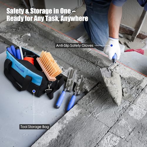 17PCS Masonry Hand Tools Set for Concrete & Bricklaying