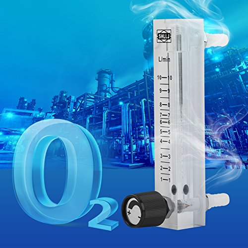 Gas Flow Meter 1-10LPM with Oxygen Air Gas Control Valve for Detecting Oxygen Flow or Other Gas Control Oxygen Flow Control