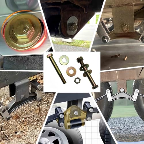 9/16" x 4-1/2" Hex Bolt by Color Galvanization with Nylon Lock nut and Large Washer Assortment Kit,Alloy Steel,Grade 8(6pcs Pack), 3" Wide Trailer Leaf Spring Bolt Kits,By metalsuberg G8 9/16" x 4-1/2"(6 pack) 6