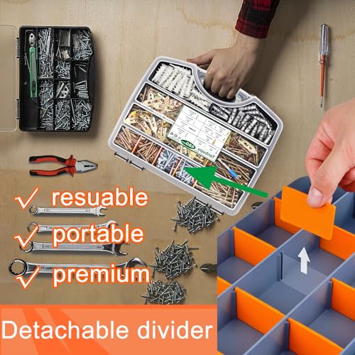 480Pcs Self Drilling Drywall Anchors 4 Sizes Zinc Plated Steel Sheetrock Anchors and 5 Sizes Screws (2025 Upgraded) no Drilling Required Easy Application 4 sizes KIT-480PCS