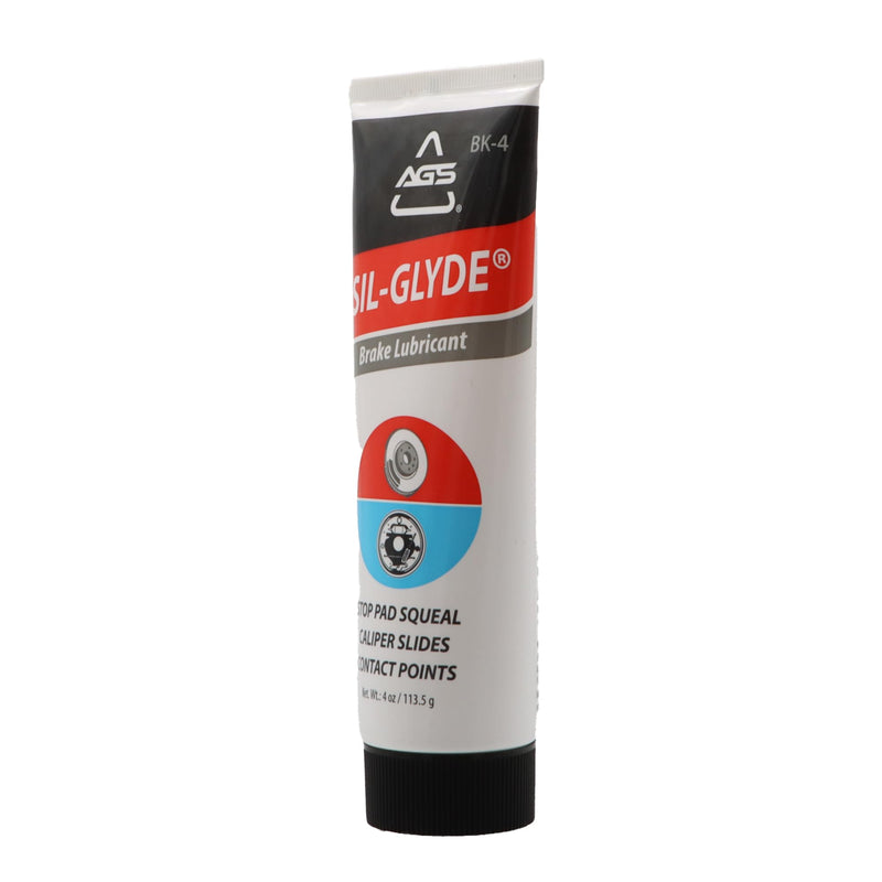 AGS SIL-Glyde 4 oz Tube Silicone Based Brake Assembly Lubricant for Eliminating Disc Brake Squeal - Moisture Proof, Heat Resistant, Rust and Corrosion Protector