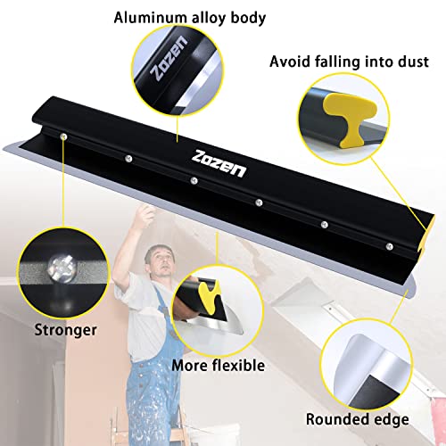 Zozen Drywall Skimming Blade 24 inch/60 cm, All Aluminum Alloy Body 24 in/ 60 cm