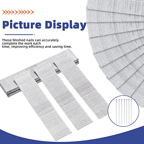 Glarks 4000Pcs 18 Gauge 8 Sizes Galvanized Brad Nails Straight Finishing Nail Assortment Kit, 2/5", 5/8", 3/4", 1", 1-1/4", 1-1/2", 1-3/4", 2" for Molding Cabinetry Assembly