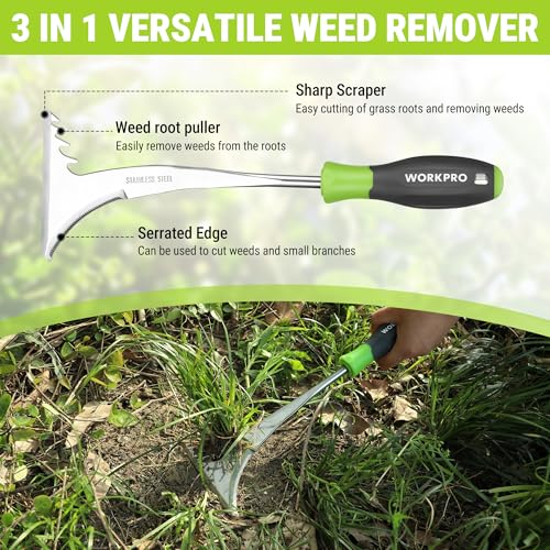 WORKPRO 3-Piece Weed Puller Tool Set