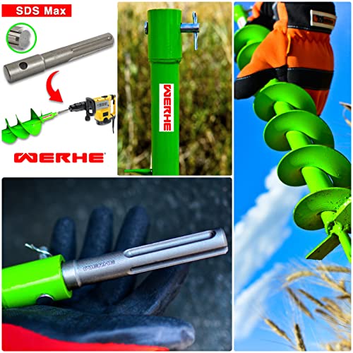 WERHE Professional Bore Suitable for SDS Max Hammer Drill Hammer Drill Adapter for Pole Drill