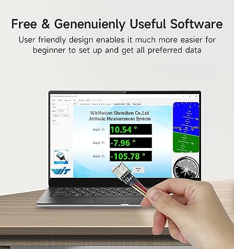 【WT61 Accelerometer+Tilt Sensor】High-Stability Acceleration(+-16g)+Gyro+Angle(XY Dual-axis) with Kalman Filter, MPU6050 AHRS IMU (Unaffected by Magnetic Field), for PC Raspberry Pi