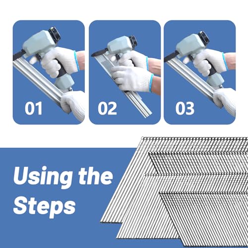304 Stainless Steel 16 Gauge Angled Finish Nails 20 Degree 2000 Pcs 4 SIZES-2000 pcs