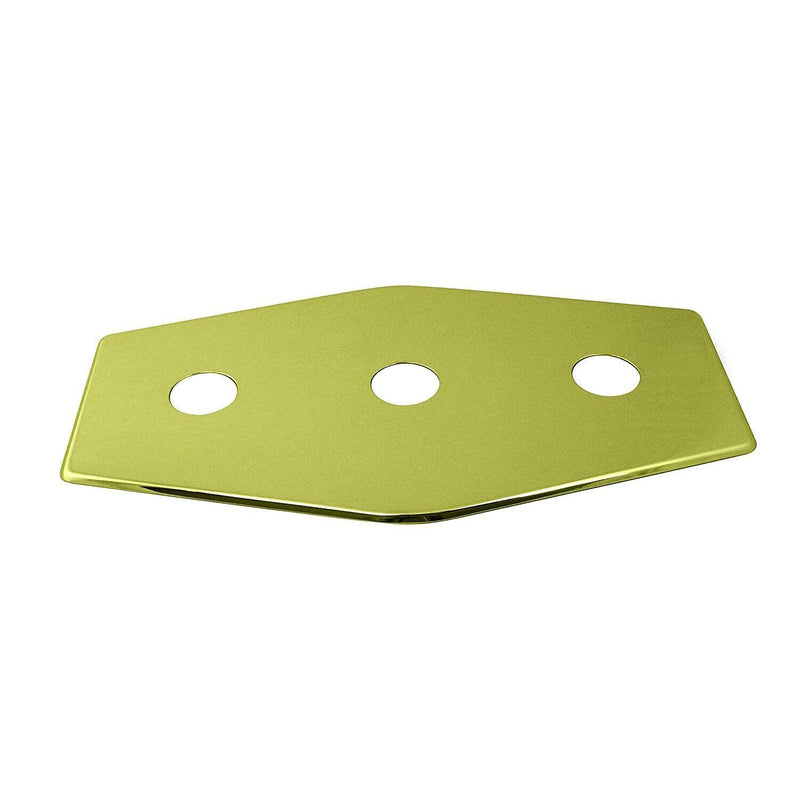 Westbrass Three-Hole Remodel Plate, Polished Brass, D505-03 1 Pack
