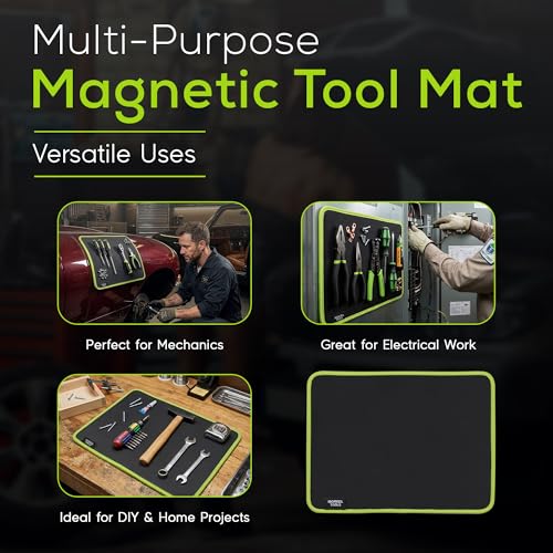 Magnetic Tool Mat 18x12, 50 lb Heavy Duty Non-Slip Magnetic Tool Pad