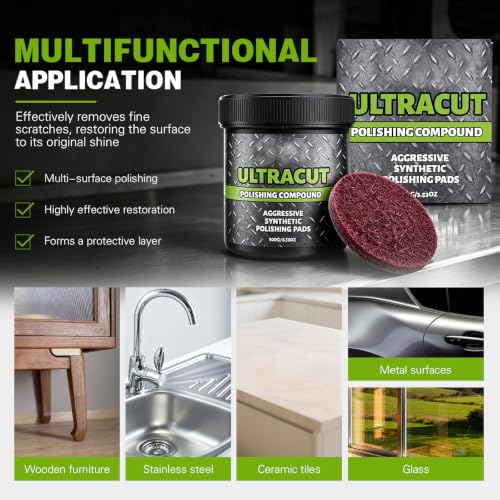 2026 New Multi-Surface Ultracut Polishing Compound with Pad - 100G/3.53OZ