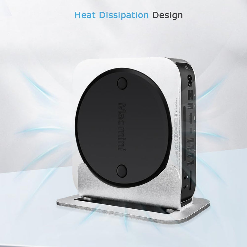 IFCASE Mac Mini Vertical Stand, Aluminum Desktop Vertical Stand Holder for Apple Mac Mini 2010-2023 M2 Pro (Silver) Silver