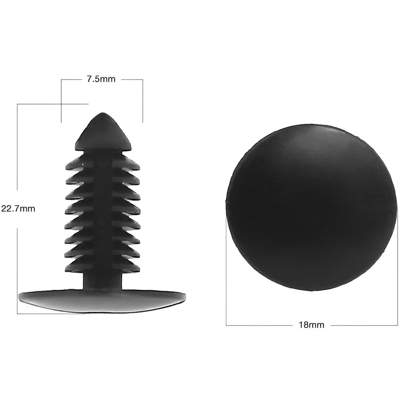 ELK 1" Vapor Barrier Fasteners for Crawl Space Encapsulation and Automotive Repairs - Secure Moisture Barriers with Precision Dimensions and Effortless Installation (Black, 100 Pack) 100 Pack (Black)