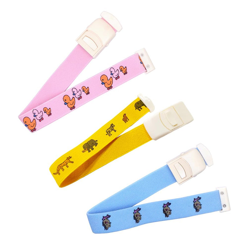 SEIWEI 1/3 x Bow Tourniquet, Yellow/Blue/Pink Tourniquet Quick Release for Nurses, Doctors and Phlebotomists 1 piece. Pink