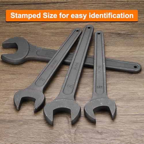 HARFINGTON Single Open Ended Spanner Wrench, 55mm (2 3/16-inch), Thicken Carbon Steel Open End Wrench Tool for Automotive Repair and Furniture Assembly, Grey