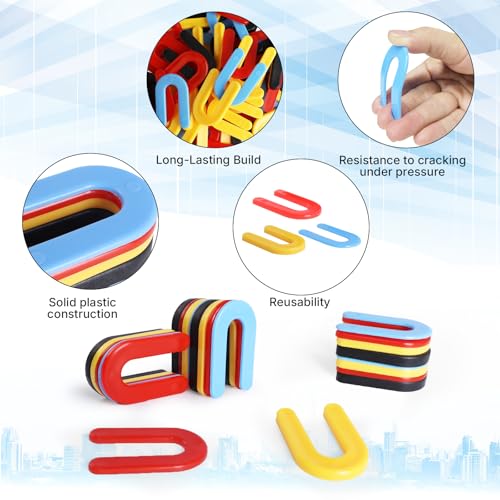 U Shaped Tile Spacers 1/4+1/8+1/16+3/16 Inch, 400Pcs Plastic Shims Multicolored 1/16+1/8+1/4+3/16*400