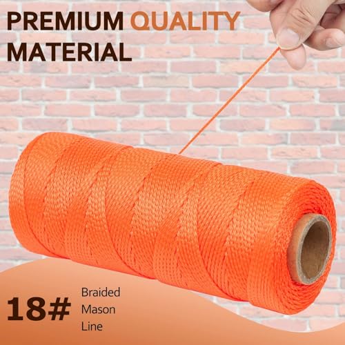 Heavy Duty Mason Line String, Construction String 6 Pack 500ft Nylon Twine