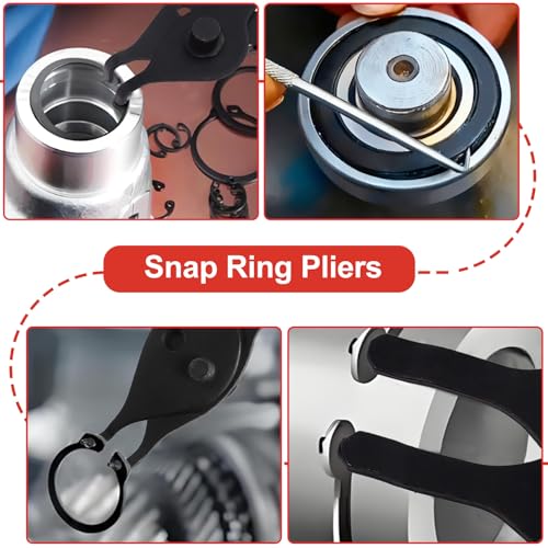 Doaho 10pcs Snap Ring Pliers Set with Straight/Bent Jaw,Storage Case 10 PCS