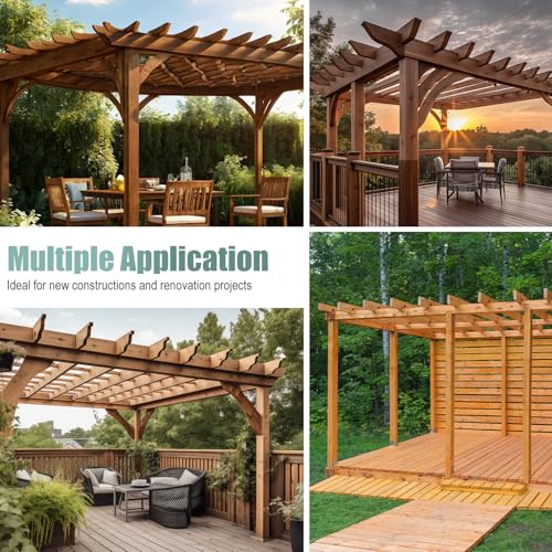 30 Pack Heavy Duty Hurricane Ties with Black Powder-Coated, Hurricane Straps Trusses/Rafters Ties Brackets Joist Hangers for Wood, Shed, Roof 30