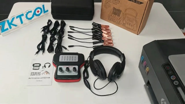 ZKTOOL Chassis Ears Electronic Stethoscope Diagnostic Kit with Headphones Black
