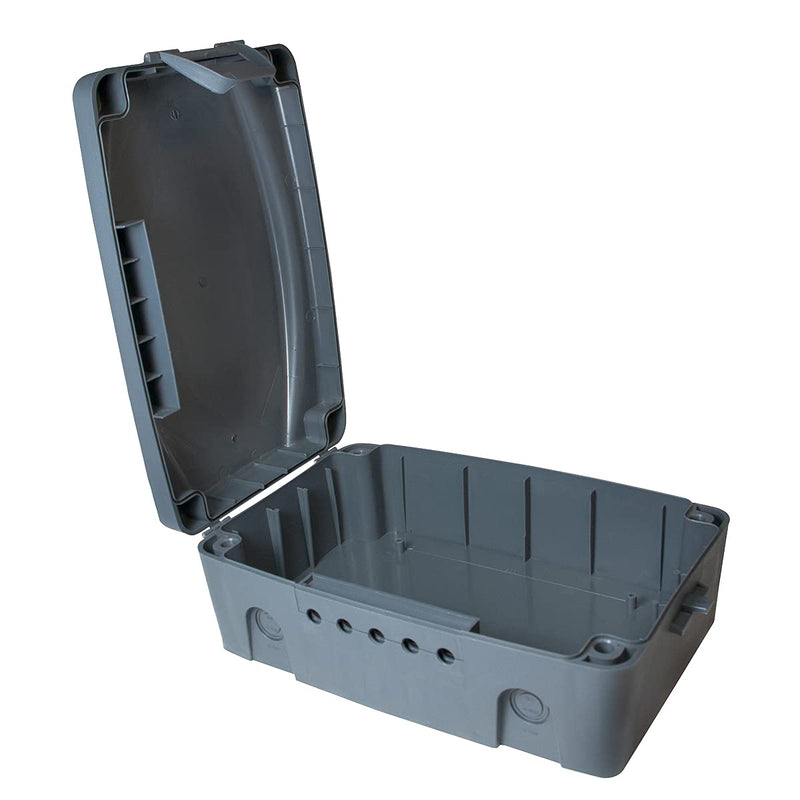 LogiLink LPS223 - weatherproof electronics box for outdoor use in gray with dust and splash protection (IP54), 32x21x11.5cm 32 x 21 x 11.5 cm single