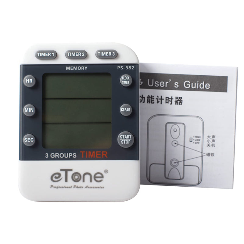 eTone 3 Channel Timer Counter Darkroom Developing Countdown Clock Processing Equipment Film Camera Accessories