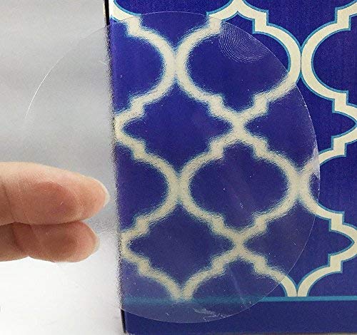 Ultra Clear Retail Wafer Seals – 3 Inch Round Circle Dots, 500 Adhesive Stickers on a Roll for Mailing, Packaging, Envelopes, and Retail Use – Made in the USA