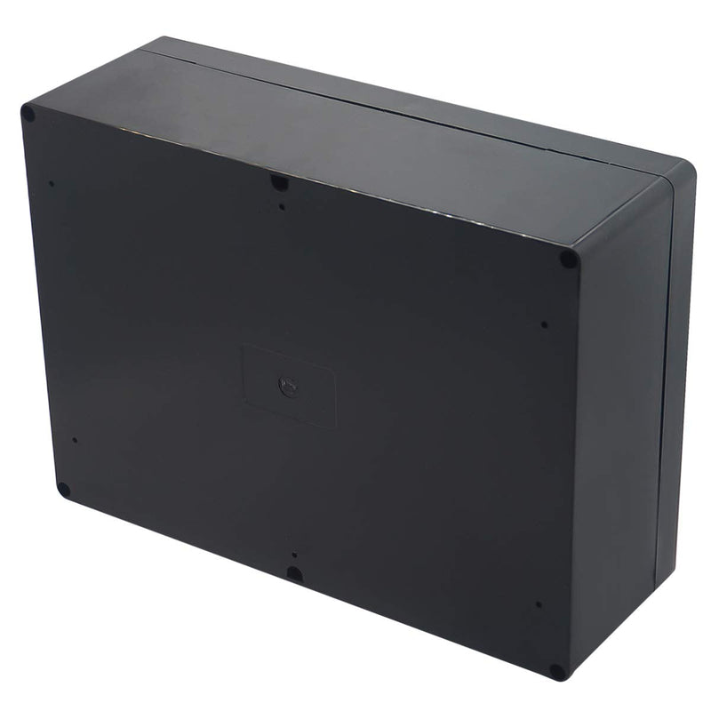 Project Box IP65 Waterproof Junction Box ABS Plastic Black Electrical Boxes DIY Electronic Project Case Power Enclosure 11.42x8.27x3.94 inch (290x210x100 mm) 11.42”x8.27“x3.94"