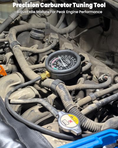 Fuel Pump Vacuum Tester Gauge Kit Carburetor Diagnostics