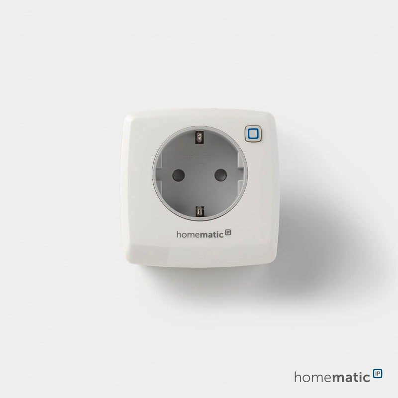 Homematic IP Smart Home Switch Socket, Digital Adapter Plug Controls Lights or Electrical Devices via the App, Alexa & Google Assistant, Energy Saving, 157338A0 | Smart Home, digital adapter plug controls lights, electrical devices via app, Alexa & Goo...