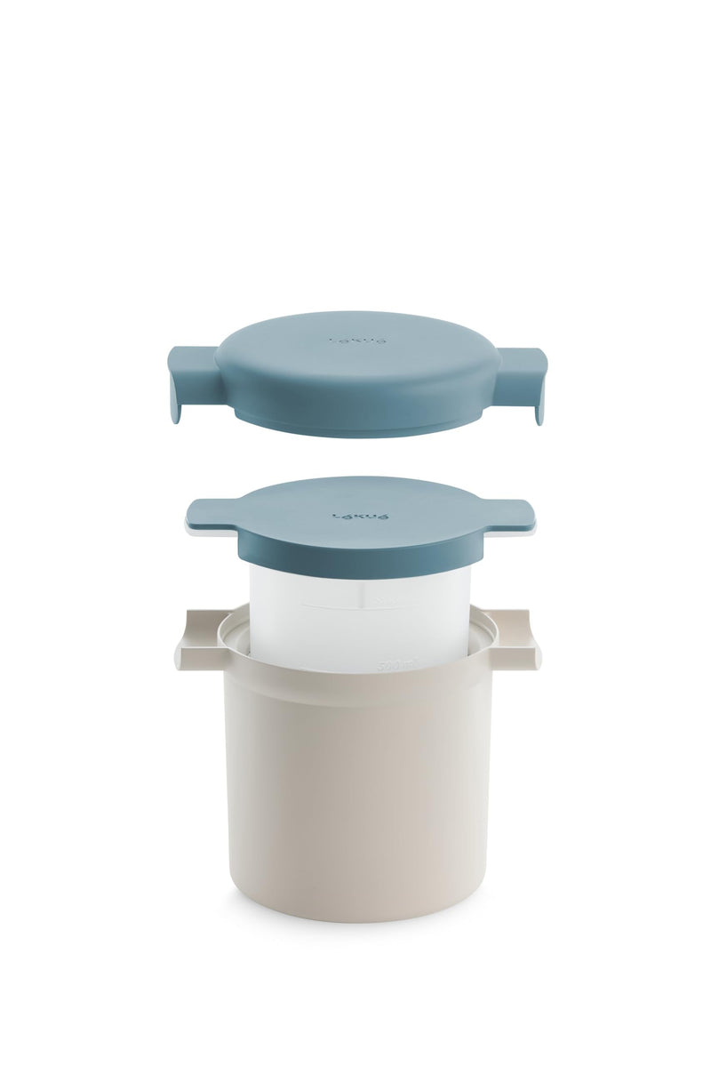 Lékué Kefir & Yogurt Maker | All-In-One Kit - Heat the Milk, Ferment, Filter & Preserve with No Electricity Needed | Easy to Use with Recipes Included like Matcha Yogurt | Healthy Natural Probiotics
