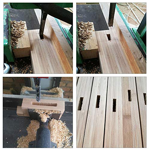 Woodworking Square Hole Drill Bits, Wood Mortising Chisel Set Wood Square Hole Mortising Chisel Drill Bits for Mortising Machines and Drill Press Attachments,7pcs: 1/4,5/16,3/8,2/5,1/2,9/16,5/8