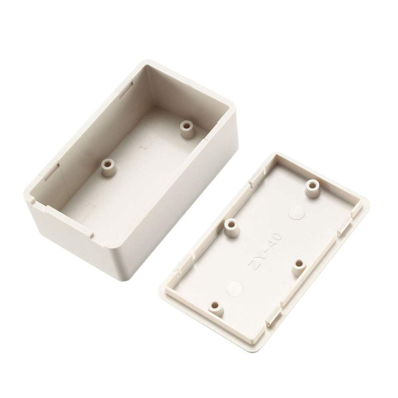 sourcing map 61 x 36 x 25 mm Junction Box Plastic Electronics Housing DIY Junction Box Project Box Housing Small Gray White