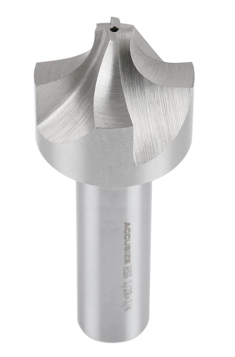 Accusize''dustrial Tools 1/2'', H.S.S. Corner Rounding End Mills, 3/4'', Shank Dia, 1-1/2'' Cutter Dia, 3-7/8'' Overall Length, 1011-1234 | H.S.S. Corner Rounding End Mills, 1-1/2" Cutter Dia, 3-7/8" Overall Length 1/2" x 3/4"(R x Shank Dia.)