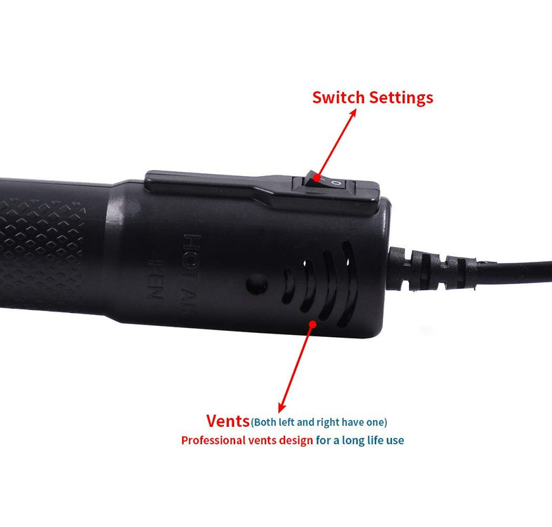 mofa Mini Heat Gun Electric 150W Mini Shrink Heat Tool Embossing Heat Tool Mini Hot Air Gun DIY Tool (Black) Black