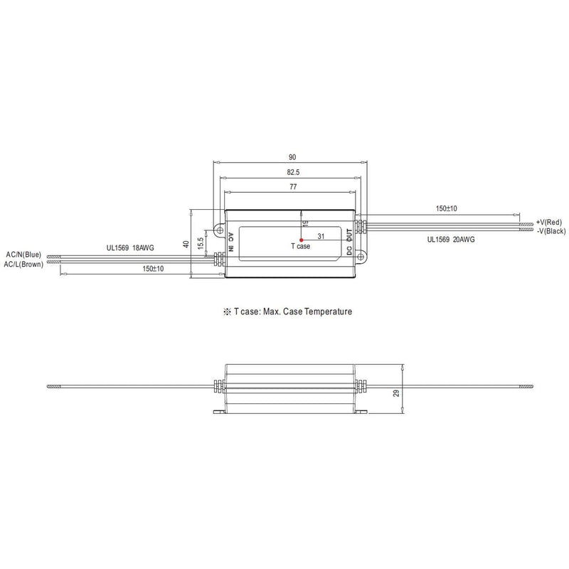 LED power supply 10W 5V 2A; MeanWell, APV-12-5 ; Switching power supply