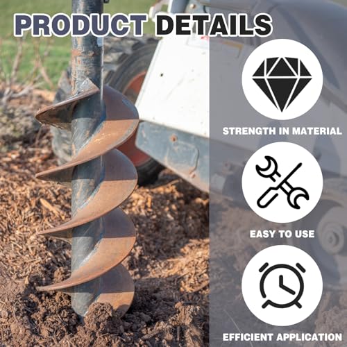 5 Sets Spiral Drill Teeth 35 Size with Rubber Strips, for Digging Crumbly Rock, Soil, Bricks and More 5
