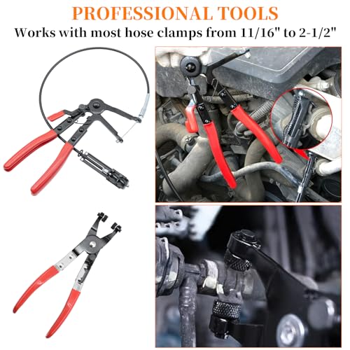 16 Pcs Hose Clamp Pliers Set, Hose Clamp Removal and Installation Tool 16pcs