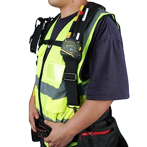 MELOTOUGH Tool Belt Suspenders Work Belt Suspenders for Men Big and Tall Construction Bag Suspenders,Tape Measure Holder,Tape Measure Belt Clip,Tape Measure Holster,Tool Belt Clip