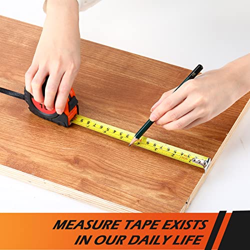 Yunsailing 8 Pack Tape Measure Bulk 16 Feet Retractable Measuring Tape Small Measure Easy Read with Fractions 1/8 Measurement (Orange) Orange