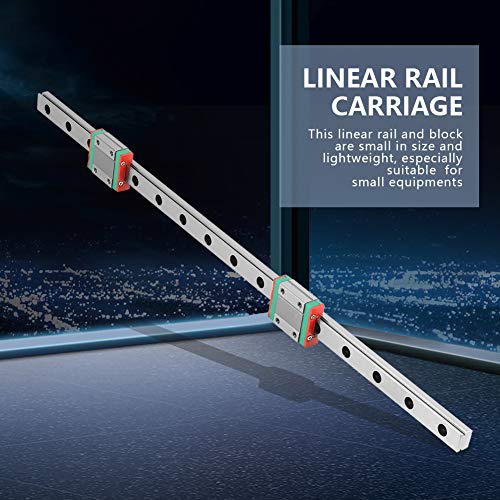 Linear Guide Rail, 400mm MGN12 Miniature Linear Rail, with 12mm 2pcs MGN12B Slide Blocks, for Automatic Equipment, Precision Measuring Equipment