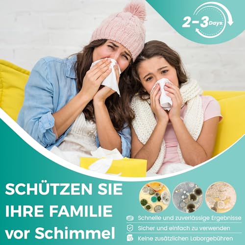 Mold Test Kit for Home - Mold Test for 6 Rooms - Mold Quick Test Room Air Kit for Indoor Air Quality - Includes Identification Guide & Instructions