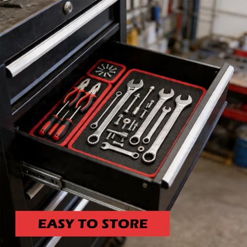 3‑Pack Magnetic Tool Mat Set, Flexible Magnet Mat Non‑Slip PVC