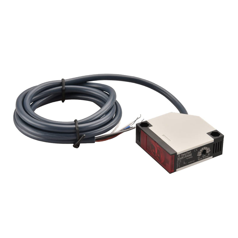 Heschen Photoelectric Switch E3JK-R4M2 DC 12-24V Feedback Reflection Type Detection Range 4m with Reflector Plate