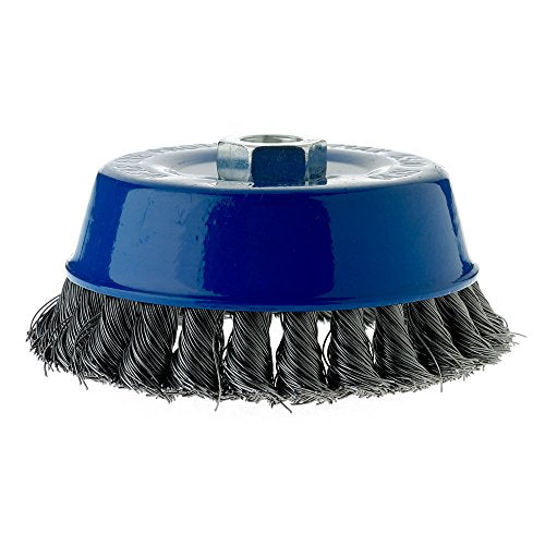 Mercer Industries 189080 - 5" x 5/8"-11 Knot Cup Brush, .020 Carbon Steel Wire