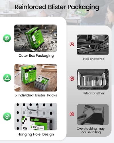 meite T50 Staples, Assorted 5 Sizes (1/4", 5/16", 3/8", 1/2" and 9/16") Staples for Staple Gun, 7,560 Counts, Galvanized, 20 Gauge 3/8" Crown, Ideal for Upholstery, Construction, Furniture, Crafts 5 Sizes (1/4" - 9/16") - 7,560 Pcs