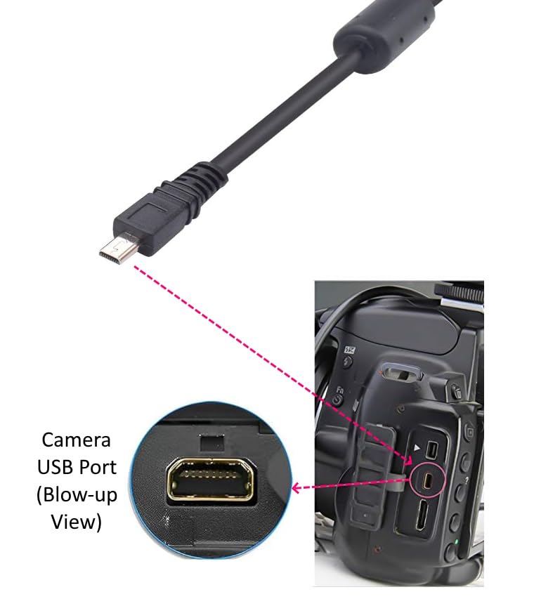 UC-E6 to USB-C Photo Transfer Charge Cable for Select Nikon Coolpix/DSLR Cameras Compatible with PC, iPhone 15, Smartphone, MacBook with Type C USB (See Product Details, Pictures Before Buying)