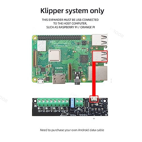 1 Piece New Version Klipper Expander Expansion Board Accessories Compatible with Voron 0 2.4 V2.4 3D Printer DIY Parts and Other 3D Printer w/Klipper firmware